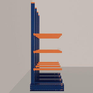 Cantilever Rack 5000H x 3000W x 1200D c/w Base + 3 Levels