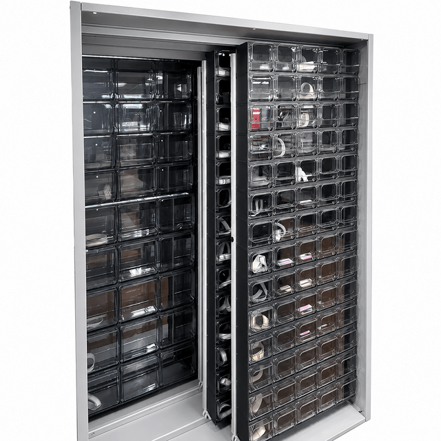 Storage Tilt Bin System with Sliding Panels CB600/4A - 210 Drawer - RackZone
