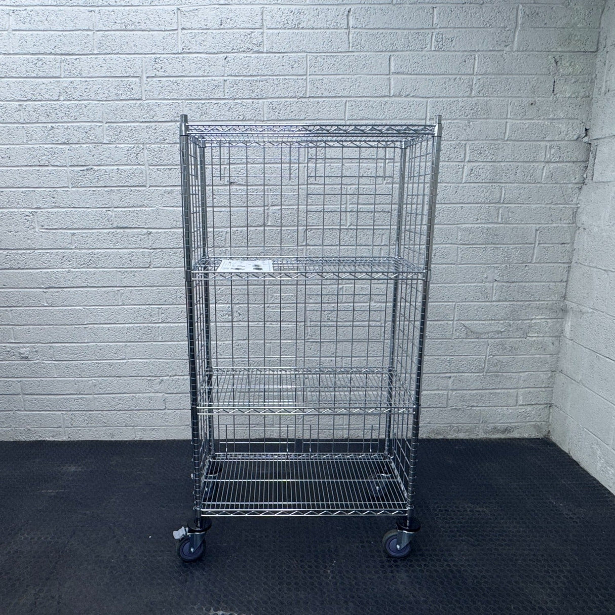 RackZone 4 Tier Chrome Trolley: mobile HORECA shelving for any space.