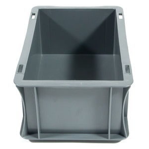 RackZone Euro Container 300d x 200w x 120h, gray, top view on white background.