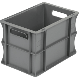RackZone Euro Container 300x200x200mm Grey, ideal for industrial storage.