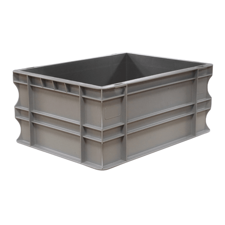 RackZone Euro Container 400x300x175mm, gray plastic with reinforced sides.