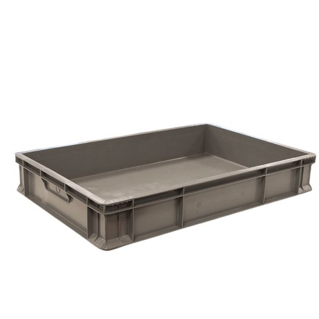 RackZone Euro Container 600x400x100mm Grey—ideal for warehouse organisation.