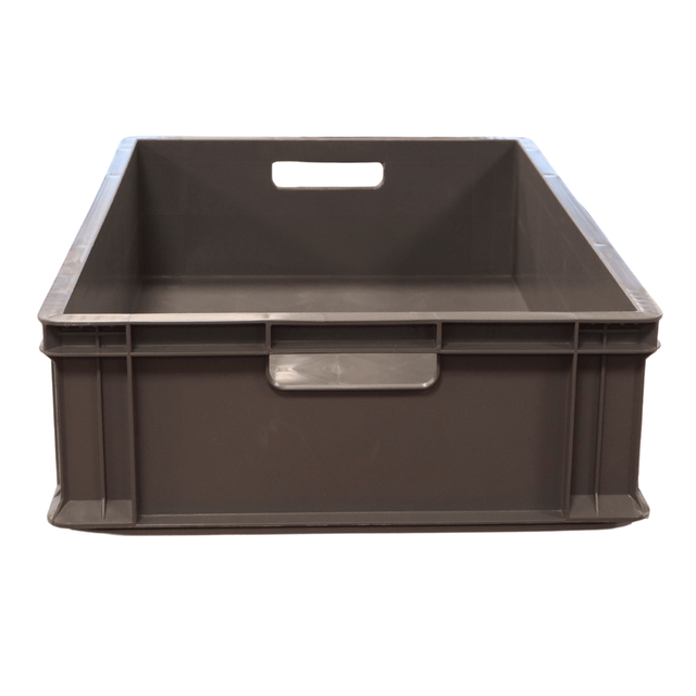 RackZone Euro Container 600x400x150mm Grey—industrial storage with handles.