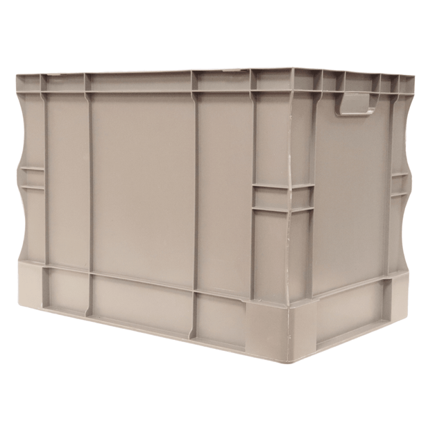 RackZone Euro Container 600x400x420mm Grey, stackable industrial storage crate.
