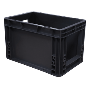 RackZone Euro Picking Container, grey, wide opening, 300x200x200mm stackable.