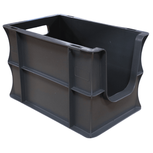 RackZone Euro Picking Container 300x200x200mm, grey, stackable with open front.