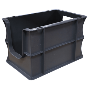 RackZone Euro Picking Container 300x200x200mm, grey, stackable with open front.