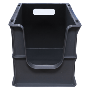 RackZone Euro Picking Container 300x200x200mm, grey, stackable with open front.