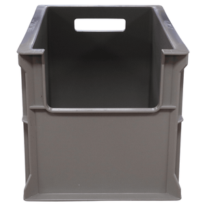 RackZone Euro Picking Container 300x200x200mm in light grey, front view.