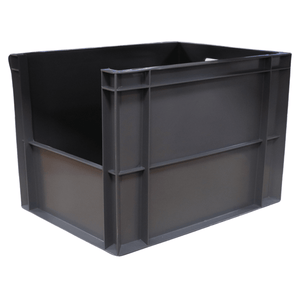 RackZone Euro Picking Container 400x300x290mm, stackable, no lid, grey.