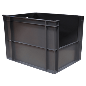 RackZone Euro Picking Container 400x300x290mm, stackable, dark grey, reinforced.