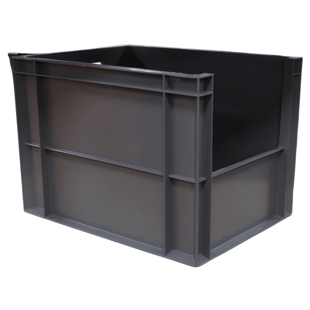 RackZone Euro Picking Container 400x300x290mm, stackable, dark grey, reinforced.