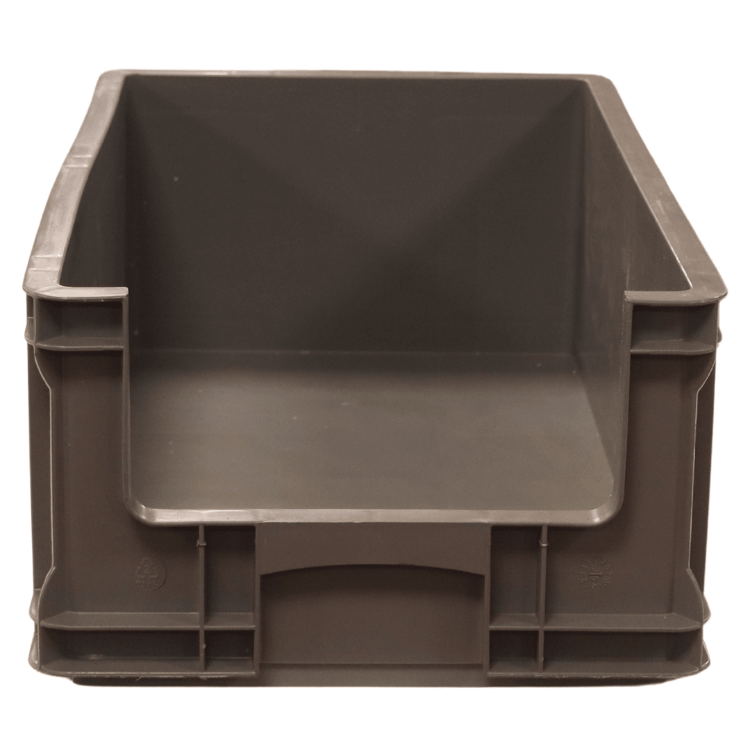 RackZone Euro Picking Container 505d x 256w x 210h, open front, grey.