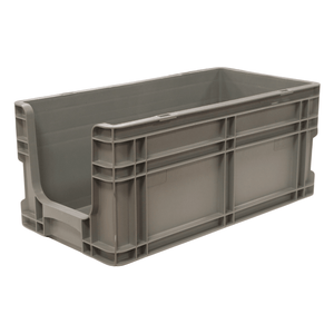 RackZone Euro Picking Container 505x295x180mm, grey, open front, reinforced sides.