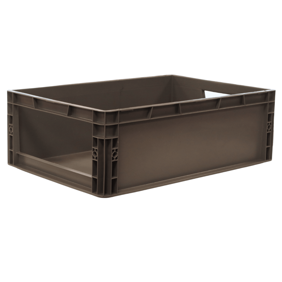RackZone Euro Picking Container 600x400x200mm, grey, wide opening, reinforced.