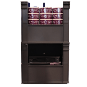 RackZone Euro Picking Container 600x400x280mm Grey for stackable storage.