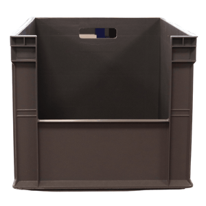 RackZone Euro Picking Container 600x400x320 Grey with open front and handle cutout.