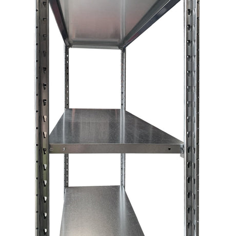 RackZone Easy Rack Galvanise 5 Level unit, 2000h x 1000w x 400d, side view.