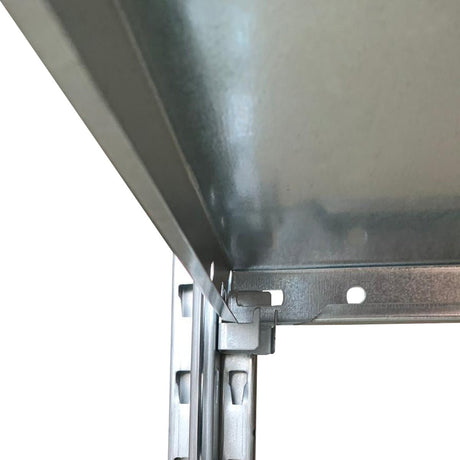 Close-up of RackZone Easy Rack corner joint and shelf attachment shown.