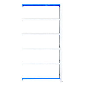 RackZone Easy Rack Galvanised Shelving 400mm Depth Extender, five tiers.