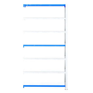 RackZone Easy Rack Galvanised 6-tier Extender shelf, 400mm deep, front view.