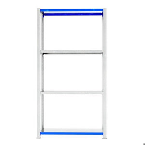 RackZone Easy Rack Galvanised Shelving 600mm, four shelves, front view.
