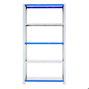 RackZone Easy Rack Galvanised Shelving Starter, 5 shelves, 600mm depth.