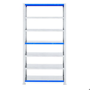 RackZone Easy Rack Galvanised Shelving Starter, 600mm deep, six shelves.