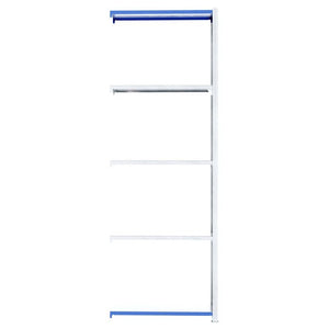 Easy Rack Galvanised Shelving Extender by RackZone with four bars, blue accents.