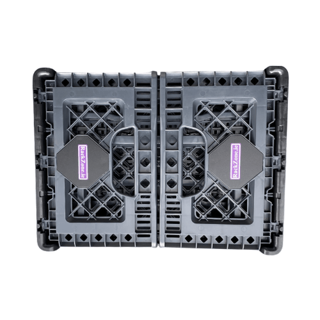 RackZone Foldable Crate 25L Grey, 400x300x260mm—durable storage solution.