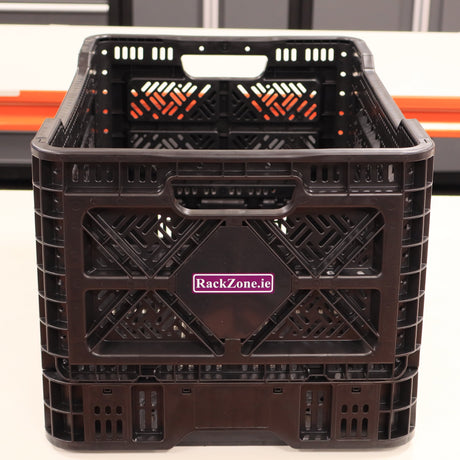 RackZone Foldable Picking Crate 48L Grey—heavy-duty, 540x360x300mm storage.