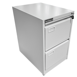 RackZone Two Door Filing Cabinet, 718H x 457W x 620D, lockable storage.