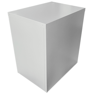 RackZone Two Door Filing Cabinet 718H x 457W x 620D on white background.