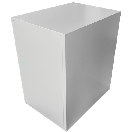 RackZone Two Door Filing Cabinet 718H x 457W x 620D on white background.