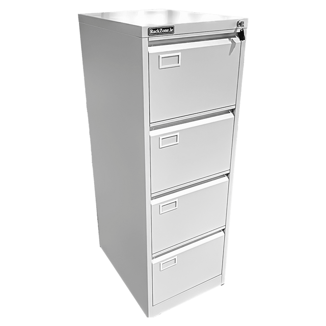 RackZone Four Door Filing Cabinet, 1323H x 457W x 620D, for secure storage.