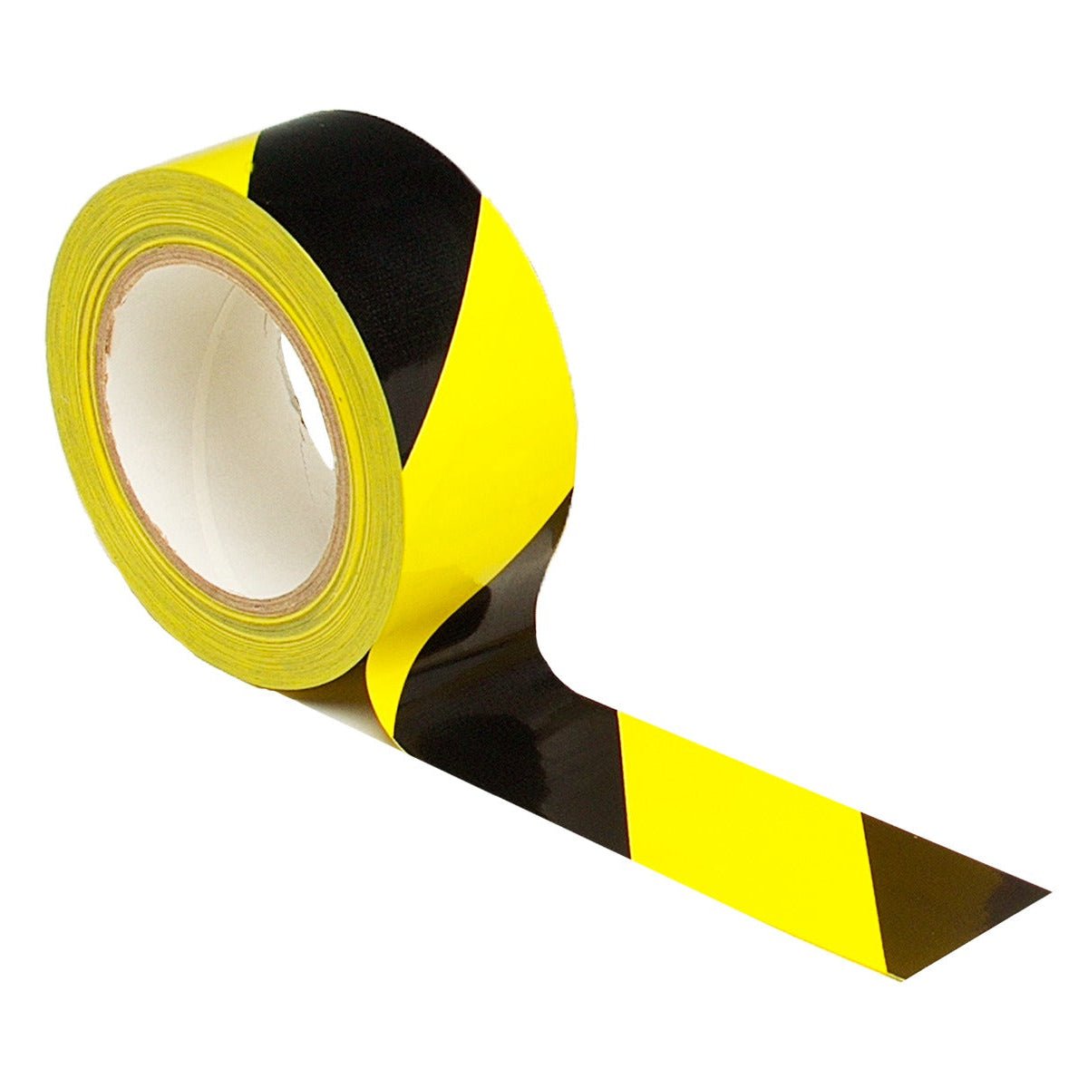 RackZone Floor Marking Tape, Black & Yellow, 50mm x 33M, unrolled.