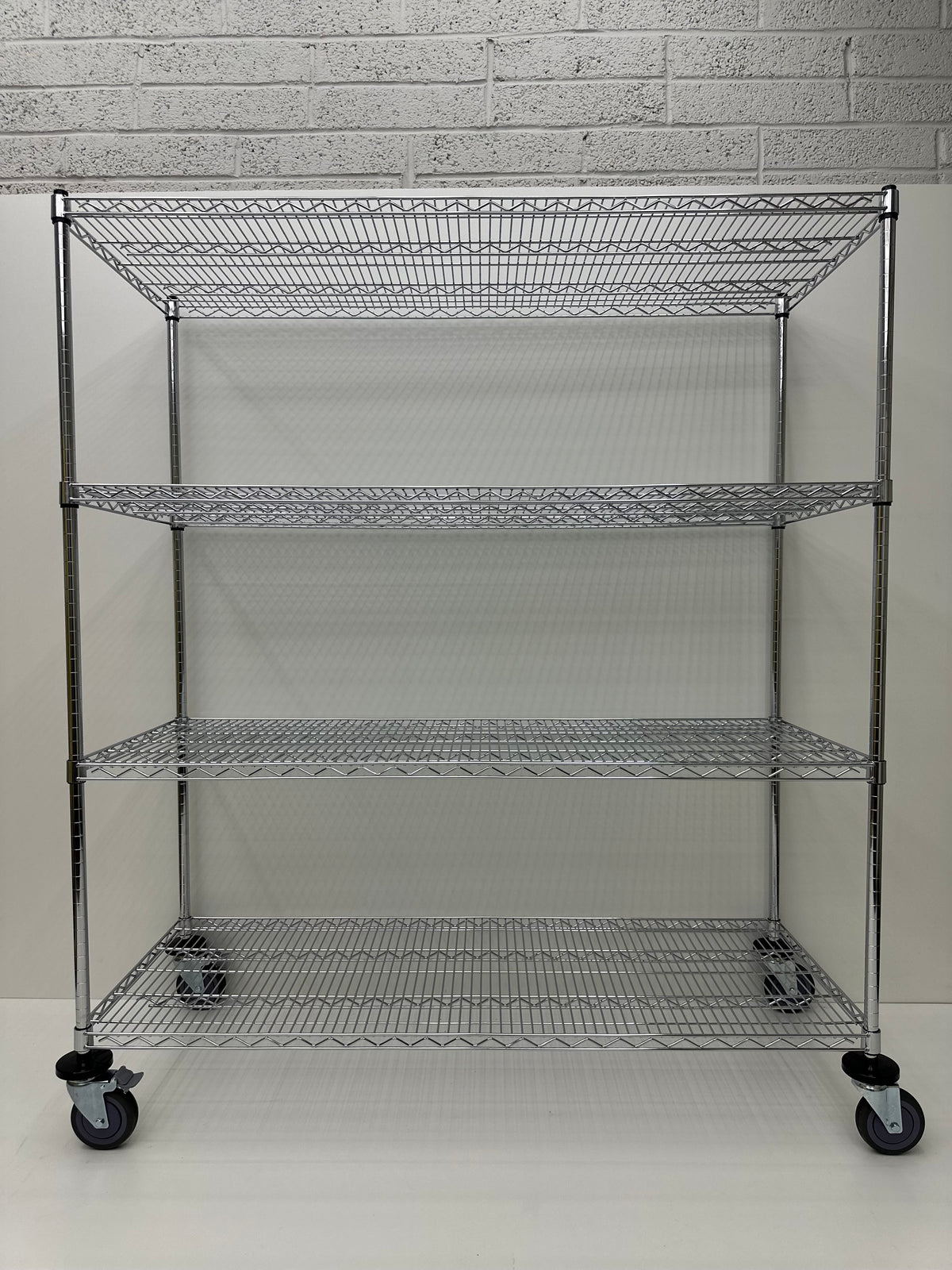 4 Tier Chrome Plated Security Trolley 1600H x 1520W x 610D