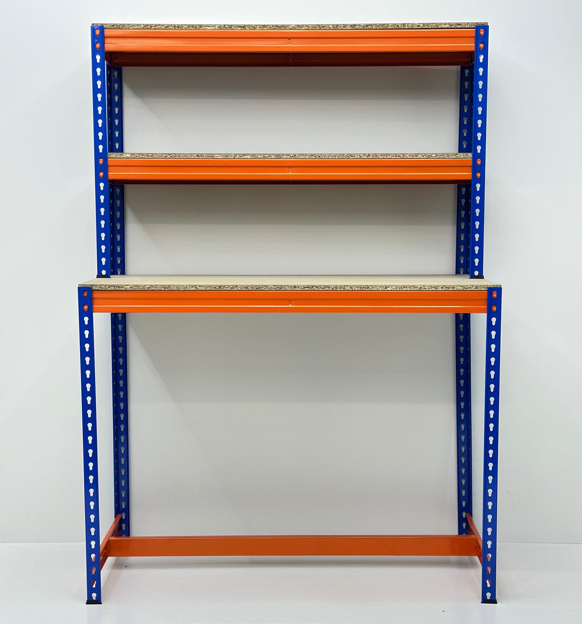 Value Workbench Orange/Blue 1670H x 1200W x 600D c/w 15mm Chipboard 500KG
