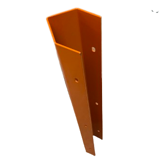Single Upright Angle Reinforcement 80mm Orange