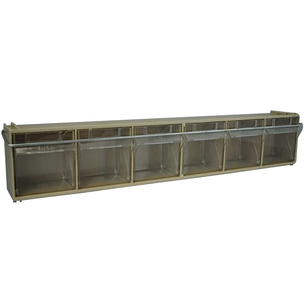 RackZone Storage Tilt Bin Locking Bars provide secure van storage.