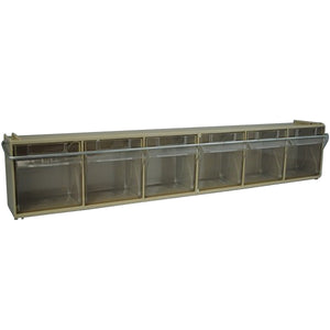 RackZone Storage Tilt Bin Locking Bars provide secure van storage.