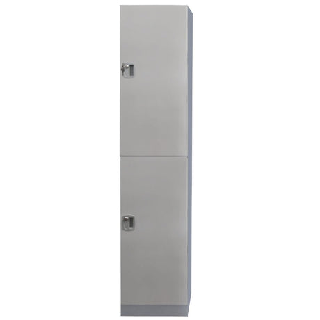 RackZone Plastic Locker, 2 Door, Blue, 1970h x 500d x 380w.