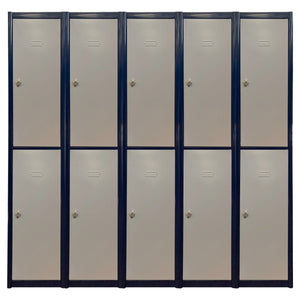 Eight RackZone Metal Locker doors (2 rows x 4 columns), padlock-ready, 5 Bay.
