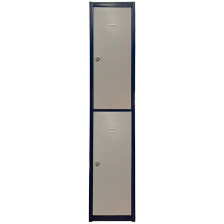 RackZone Metal Locker 2 Door, 1800x500x300mm, padlock-ready, tall & slim.