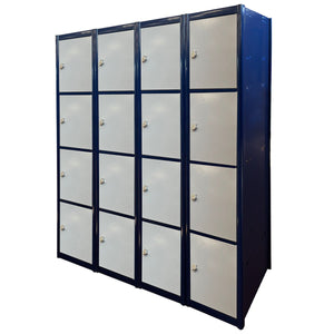 Metal Locker 4 Door 1800 x 500 x 300mm c/w Padlock 4 Bay