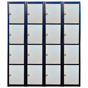 Metal Locker 4 Door 1800 x 500 x 300mm c/w Padlock 4 Bay