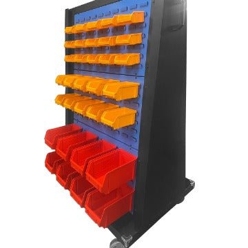 Double Sided Louvred panel Trolley - 1060H x 1300W x 610D - RackZone
