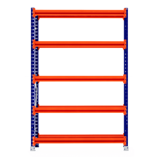 RackZone Tyre Racking 600mm Starter, orange/blue, suits industrial tyre storage.