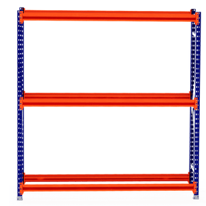 RackZone Tyre Racking 600mm Starter: blue frame, 3 orange shelves.